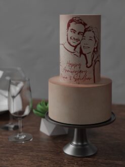 Brown - 08 Cake | Premium Photo Cake for Birthdays & Celebrations