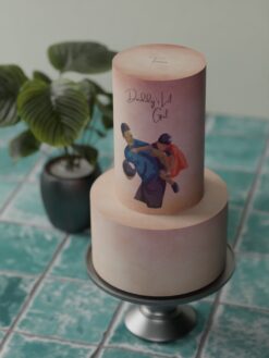ZAT00044A.celebration.2tier.cake.Daddy_s Lil Girl.series0000.front