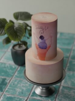 ZAT00044B.celebration.2tier.cake.Daddy_s Lil Girl.series0000.front