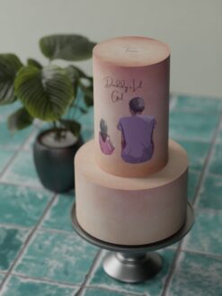 ZAT00044E.celebration.2tier.cake.Daddy_s Lil Girl.series0000.front