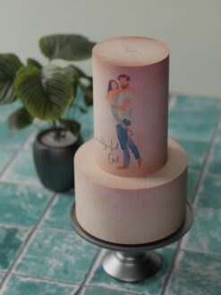 ZAT00044F.celebration.2tier.cake.Daddy_s Lil Girl.series0000.front